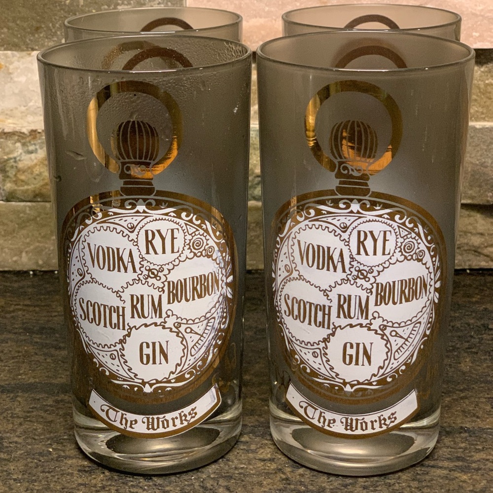 CULVER GLASS COMPANY | Set of 4 | The Works Highball Glasses